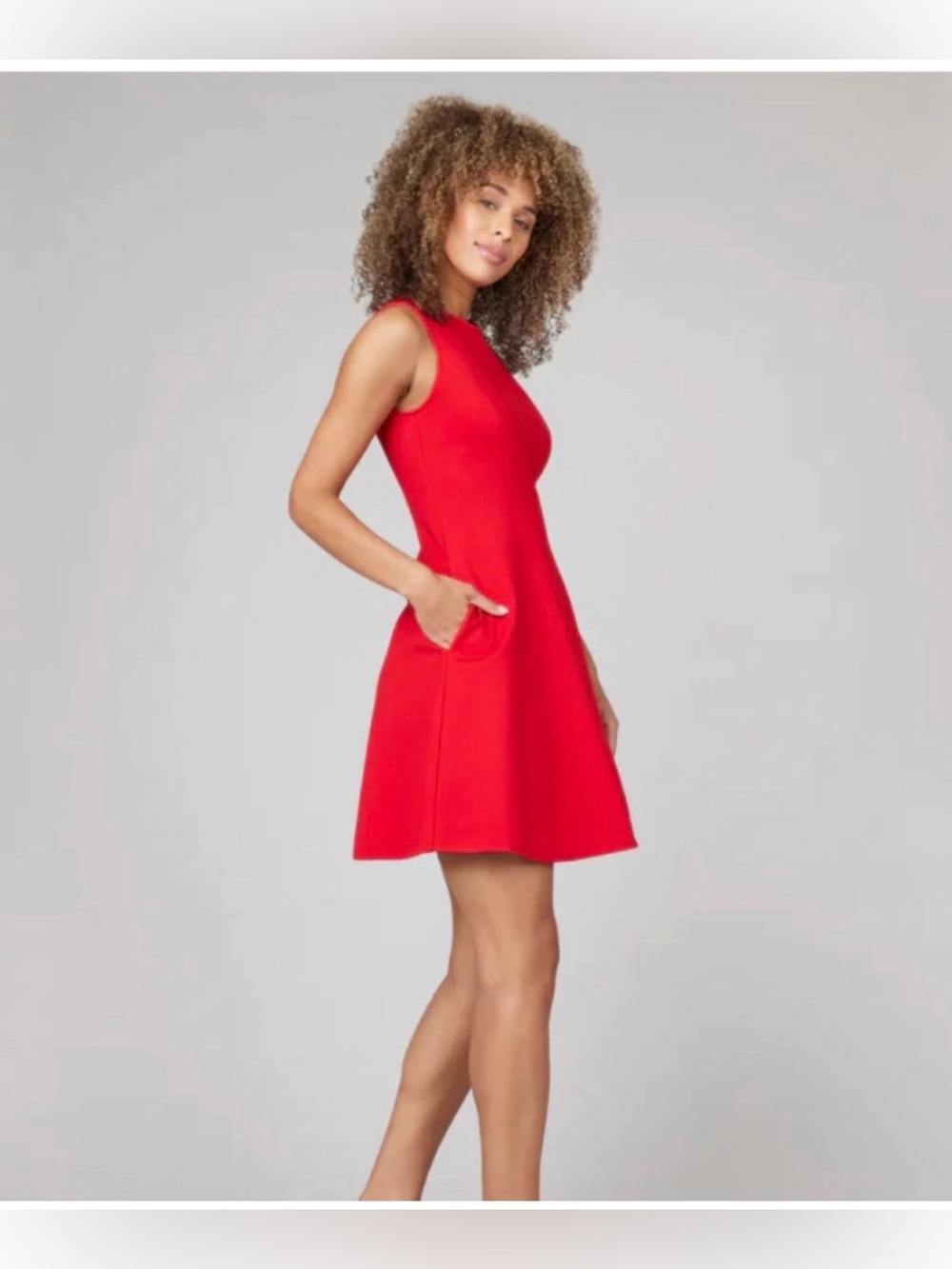 Spanx The Perfect Fit & Flare Dress True Red Size Medium